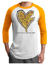 TooLoud I gave you a Pizza my Heart Adult Raglan Shirt-Mens-Tshirts-TooLoud-White-Gold-X-Small-Davson Sales