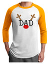 Matching Family Christmas Design - Reindeer - Dad Adult Raglan Shirt by TooLoud-TooLoud-White-Gold-X-Small-Davson Sales