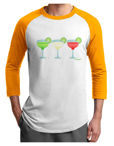 Margaritas - Mexican Flag Colors - Cinco de Mayo Adult Raglan Shirt by TooLoud-TooLoud-White-Gold-X-Small-Davson Sales