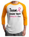 Personalized Team -Name- Breast Cancer Walk - Walking for a Cure Adult Raglan Shirt-TooLoud-White-Gold-X-Small-Davson Sales