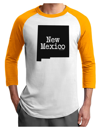 New Mexico - United States Shape Adult Raglan Shirt by TooLoud-TooLoud-White-Gold-X-Small-Davson Sales