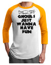 Ghouls Just Wanna Have Fun Adult Raglan Shirt-Mens T-Shirt-TooLoud-White-Gold-X-Small-Davson Sales