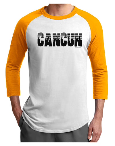 Cancun Mexico - Cinco de Mayo Adult Raglan Shirt-TooLoud-White-Gold-X-Small-Davson Sales