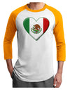 Mexican Flag Heart - Beveled Adult Raglan Shirt by TooLoud-TooLoud-White-Gold-X-Small-Davson Sales