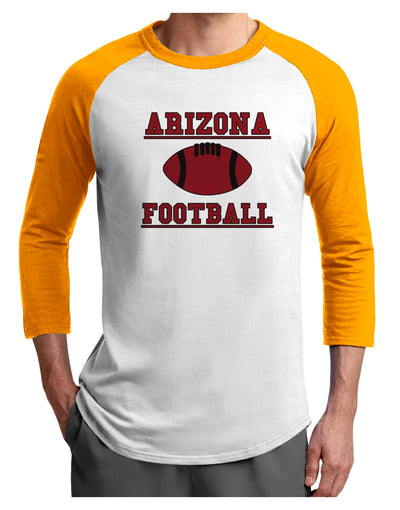 Arizona Football Adult Raglan Shirt by TooLoud-TooLoud-White-Gold-X-Small-Davson Sales