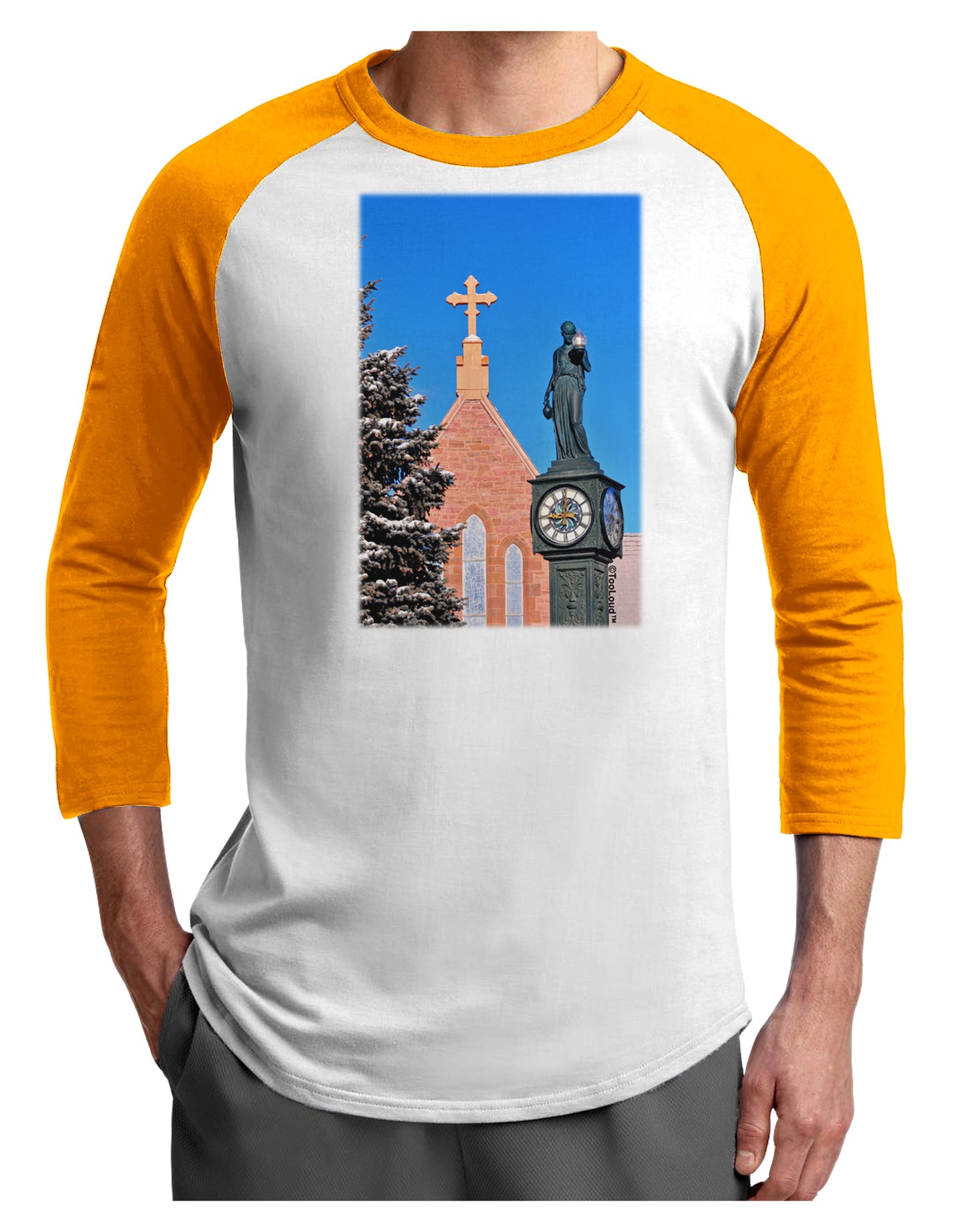 Manitou Springs Colorado Adult Raglan Shirt by TooLoud-TooLoud-White-Gold-X-Small-Davson Sales