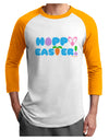 Cute Decorative Hoppy Easter Design Adult Raglan Shirt by TooLoud-TooLoud-White-Gold-X-Small-Davson Sales