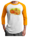 Fall Pumpkin Scene Adult Raglan Shirt-TooLoud-White-Gold-X-Small-Davson Sales