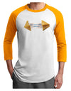 Unfortunate Cookie Adult Raglan Shirt-TooLoud-White-Gold-X-Small-Davson Sales