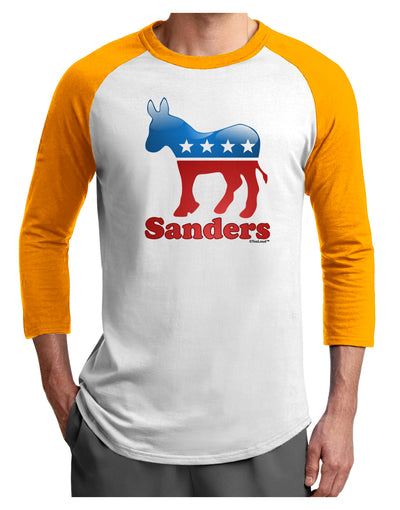 Sanders Bubble Symbol Adult Raglan Shirt-TooLoud-White-Gold-X-Small-Davson Sales