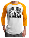 Ultimate Pi Day Design - Mirrored Pies Adult Raglan Shirt by TooLoud-TooLoud-White-Gold-X-Small-Davson Sales