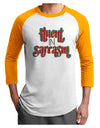 Fluent in Sarcasm Adult Raglan Shirt-Mens-Tshirts-TooLoud-White-Gold-X-Small-Davson Sales