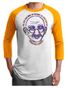 TooLoud No one can hurt me without my permission Ghandi Adult Raglan Shirt-Mens-Tshirts-TooLoud-White-Gold-X-Small-Davson Sales