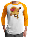 Bro Chick Adult Raglan Shirt-Mens-Tshirts-TooLoud-White-Gold-X-Small-Davson Sales