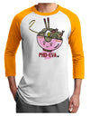 TooLoud Matching Pho Eva Pink Pho Bowl Adult Raglan Shirt-Mens-Tshirts-TooLoud-White-Gold-X-Small-Davson Sales