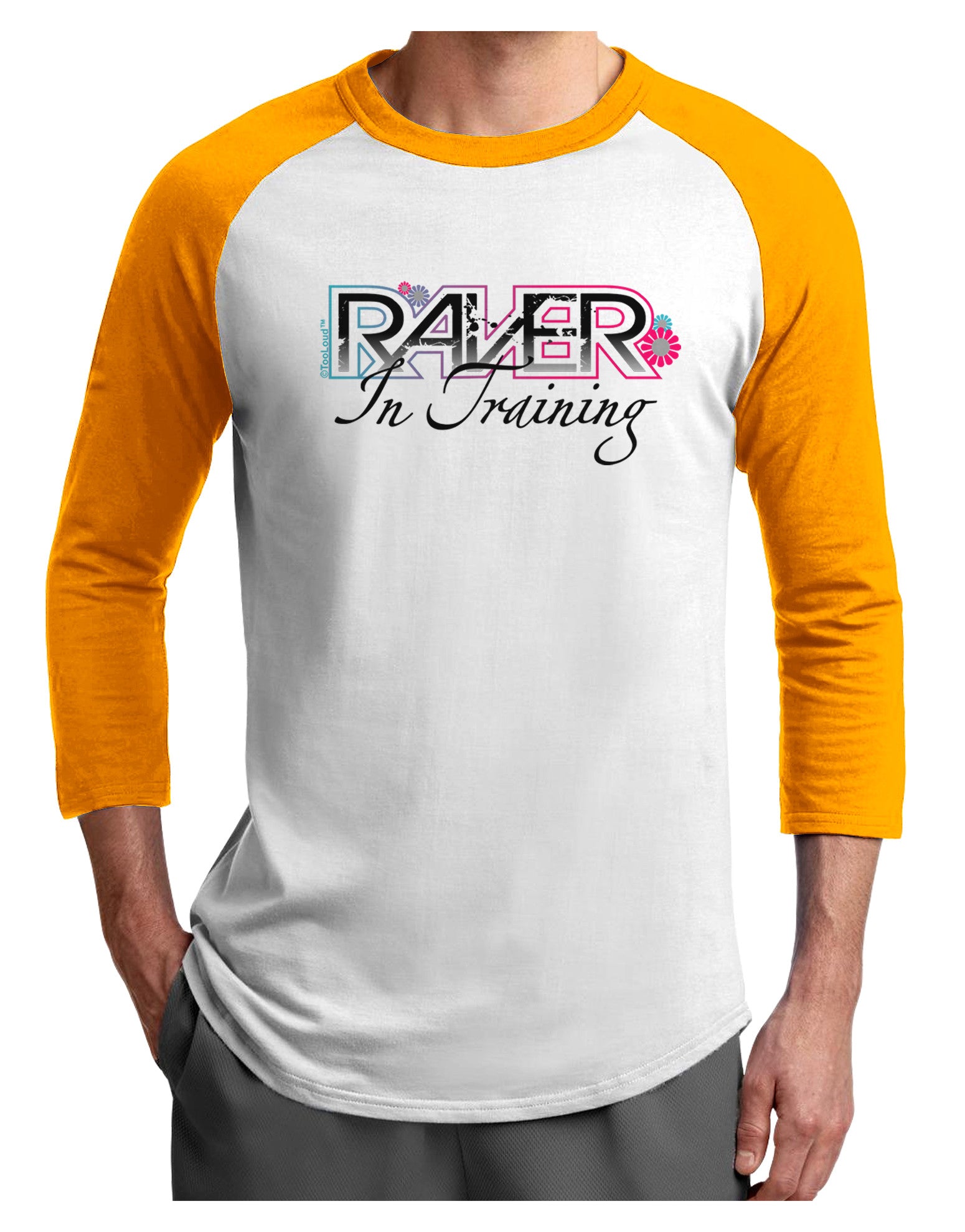 Matching Raver - In Training Adult Raglan Shirt-Raglan Shirt-TooLoud-White-Gold-X-Small-Davson Sales