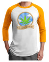 Green Party Symbol Adult Raglan Shirt-TooLoud-White-Gold-X-Small-Davson Sales