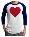 Big Red Heart Valentine's Day Adult Raglan Shirt-Raglan Shirt-TooLoud-White-Royal-X-Small-Davson Sales