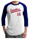 Sanders Jersey 16 Adult Raglan Shirt-TooLoud-White-Royal-X-Small-Davson Sales