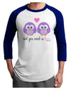 Owl You Need Is Love - Purple Owls Adult Raglan Shirt by TooLoud-TooLoud-White-Royal-X-Small-Davson Sales