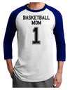 Basketball Mom Jersey Adult Raglan Shirt-TooLoud-White-Royal-X-Small-Davson Sales