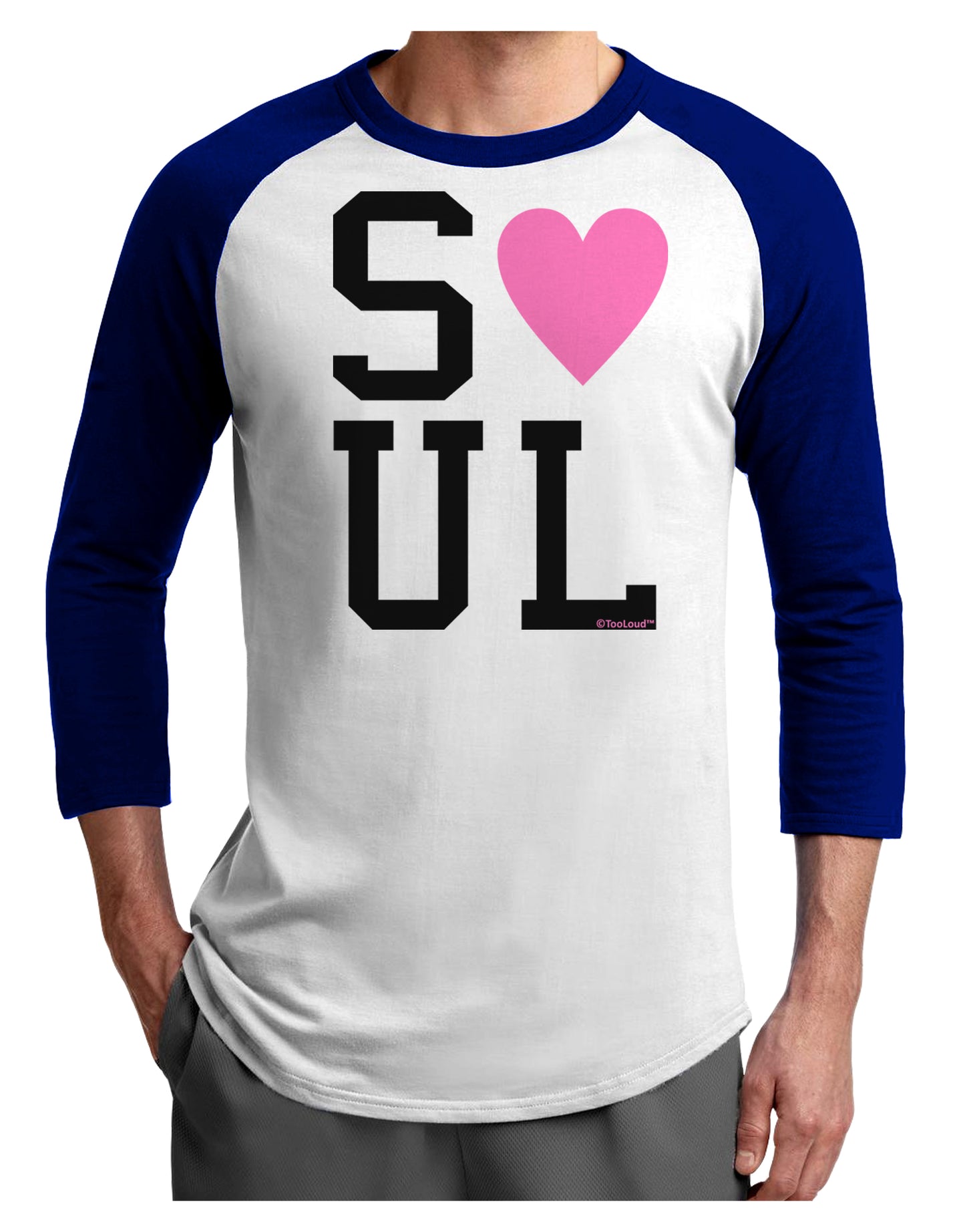 Matching Soulmate Design - Soul - Pink Adult Raglan Shirt by TooLoud-TooLoud-White-Royal-X-Small-Davson Sales