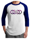 Double Ininifty Galaxy Adult Raglan Shirt-TooLoud-White-Royal-X-Small-Davson Sales