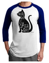 Every Day Is Caturday Cat Silhouette Adult Raglan Shirt by TooLoud-TooLoud-White-Royal-X-Small-Davson Sales