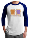 Cute PB and J Design - Made for Each Other Adult Raglan Shirt by TooLoud-TooLoud-White-Royal-X-Small-Davson Sales