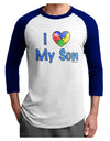 I Heart My Son - Autism Awareness Adult Raglan Shirt by TooLoud-TooLoud-White-Royal-X-Small-Davson Sales