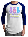 Three Easter Bunnies - Somebunny Loves Me Adult Raglan Shirt by TooLoud-TooLoud-White-Royal-X-Small-Davson Sales