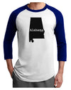 Alabama - United States Shape Adult Raglan Shirt by TooLoud-TooLoud-White-Royal-X-Small-Davson Sales