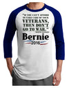 Bernie on Veterans and War Adult Raglan Shirt-TooLoud-White-Royal-X-Small-Davson Sales
