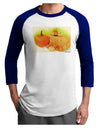 Fall Pumpkin Scene Adult Raglan Shirt-TooLoud-White-Royal-X-Small-Davson Sales