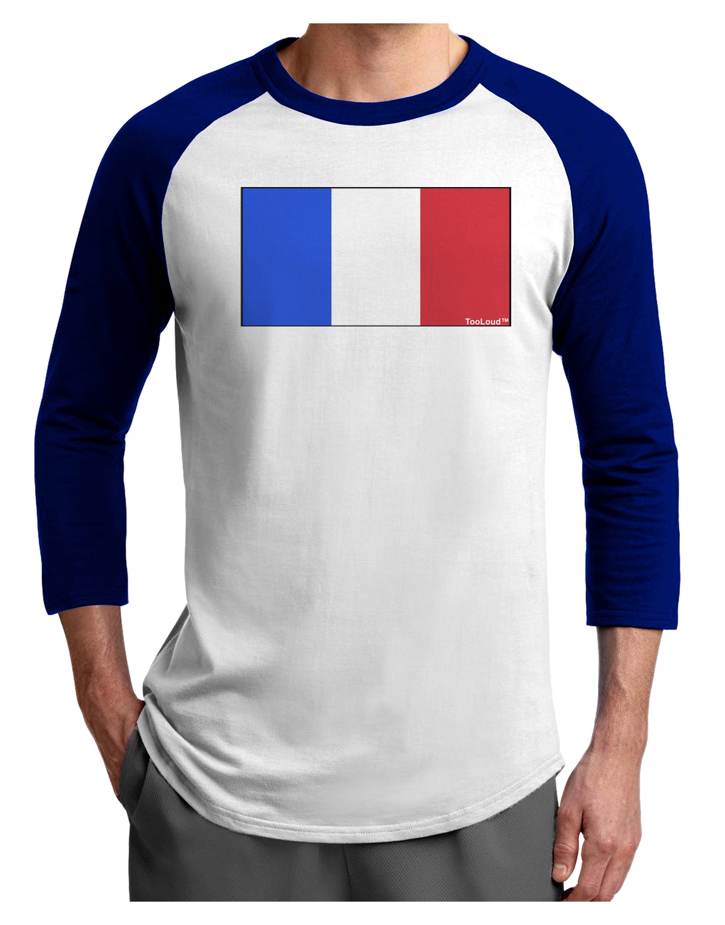 French Flag - France Adult Raglan Shirt by TooLoud-TooLoud-White-Royal-X-Small-Davson Sales