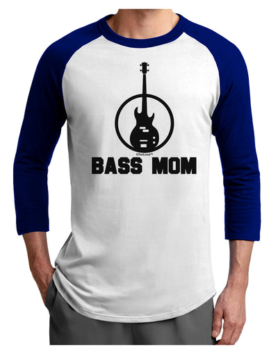 Bass Mom - Mother's Day Design Adult Raglan Shirt-TooLoud-White-Royal-X-Small-Davson Sales