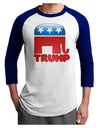 Trump Bubble Symbol Adult Raglan Shirt-TooLoud-White-Royal-X-Small-Davson Sales