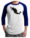 Mexico - Mexico City Star Adult Raglan Shirt-TooLoud-White-Royal-X-Small-Davson Sales