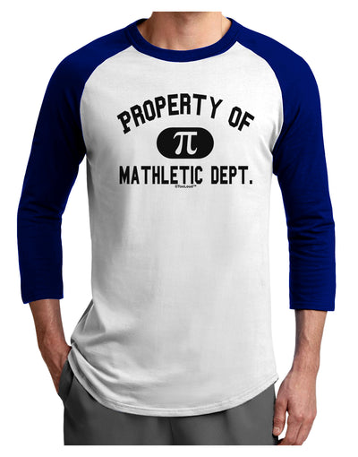 Mathletic Department Adult Raglan Shirt by TooLoud-TooLoud-White-Royal-X-Small-Davson Sales