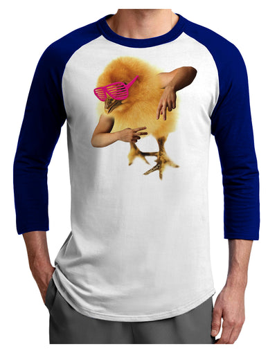 Bro Chick Adult Raglan Shirt-Mens-Tshirts-TooLoud-White-Royal-X-Small-Davson Sales