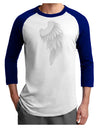 Single Right Angel Wing Design - Couples Adult Raglan Shirt-Raglan Shirt-TooLoud-White-Royal-X-Small-Davson Sales