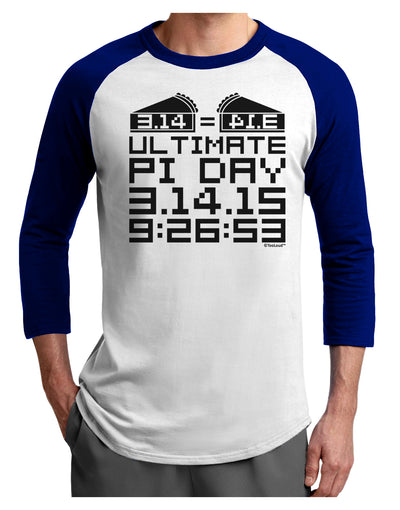 Ultimate Pi Day Design - Mirrored Pies Adult Raglan Shirt by TooLoud-TooLoud-White-Royal-X-Small-Davson Sales