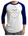 Cute Hatching Chick - White Adult Raglan Shirt by TooLoud-TooLoud-White-Royal-X-Small-Davson Sales