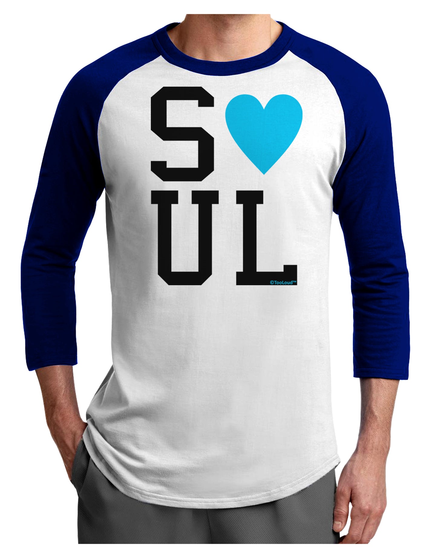 Matching Soulmate Design - Soul - Blue Adult Raglan Shirt by TooLoud-TooLoud-White-Royal-X-Small-Davson Sales