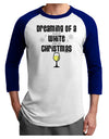 White Wine For Christmas Adult Raglan Shirt-Raglan Shirt-TooLoud-White-Royal-X-Small-Davson Sales