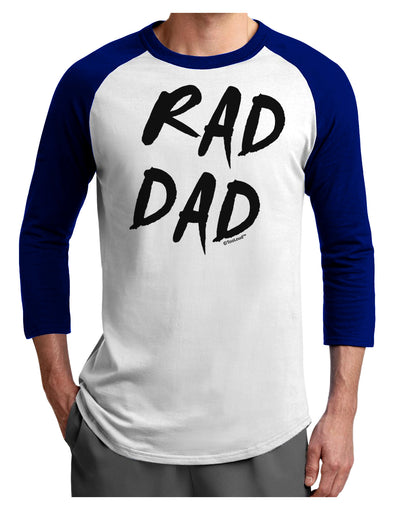 Rad Dad Design Adult Raglan Shirt-Raglan Shirt-TooLoud-White-Royal-X-Small-Davson Sales