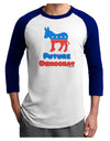 Future Democrat Adult Raglan Shirt-TooLoud-White-Royal-X-Small-Davson Sales