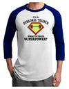 Personal Trainer - Superpower Adult Raglan Shirt-TooLoud-White-Royal-X-Small-Davson Sales