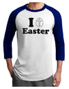 I Egg Cross Easter Design Adult Raglan Shirt by TooLoud-TooLoud-White-Royal-X-Small-Davson Sales