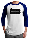 Pennsylvania - United States Shape Adult Raglan Shirt by TooLoud-TooLoud-White-Royal-X-Small-Davson Sales